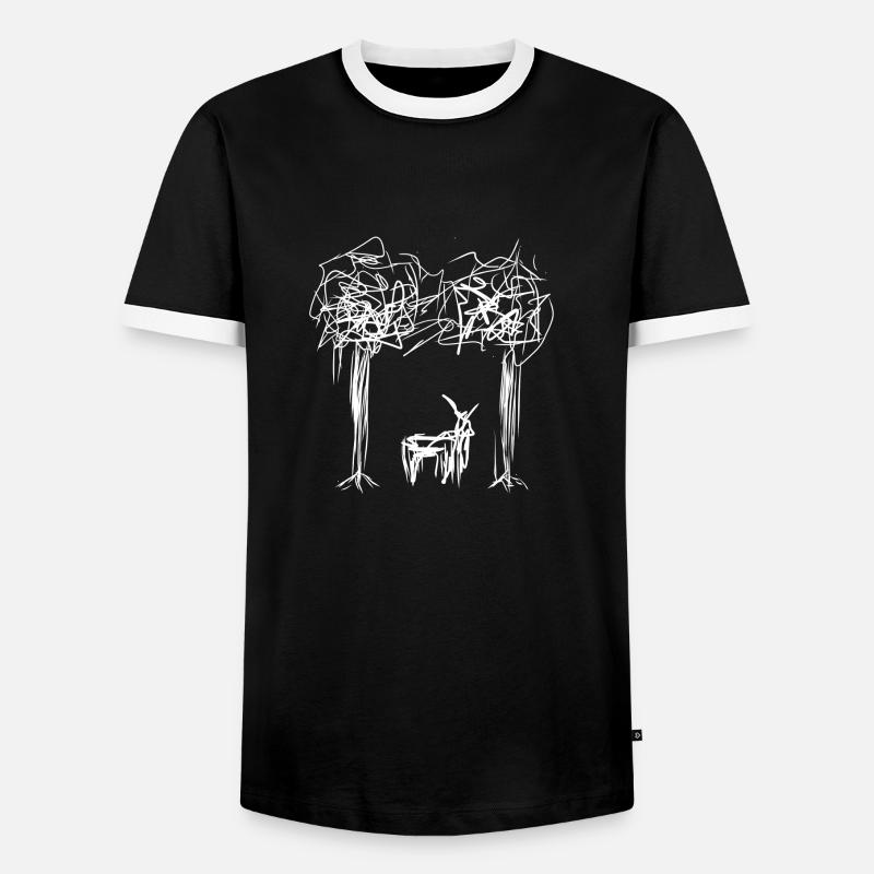 Trees Tree - Men's Ringer Shirt - black/white