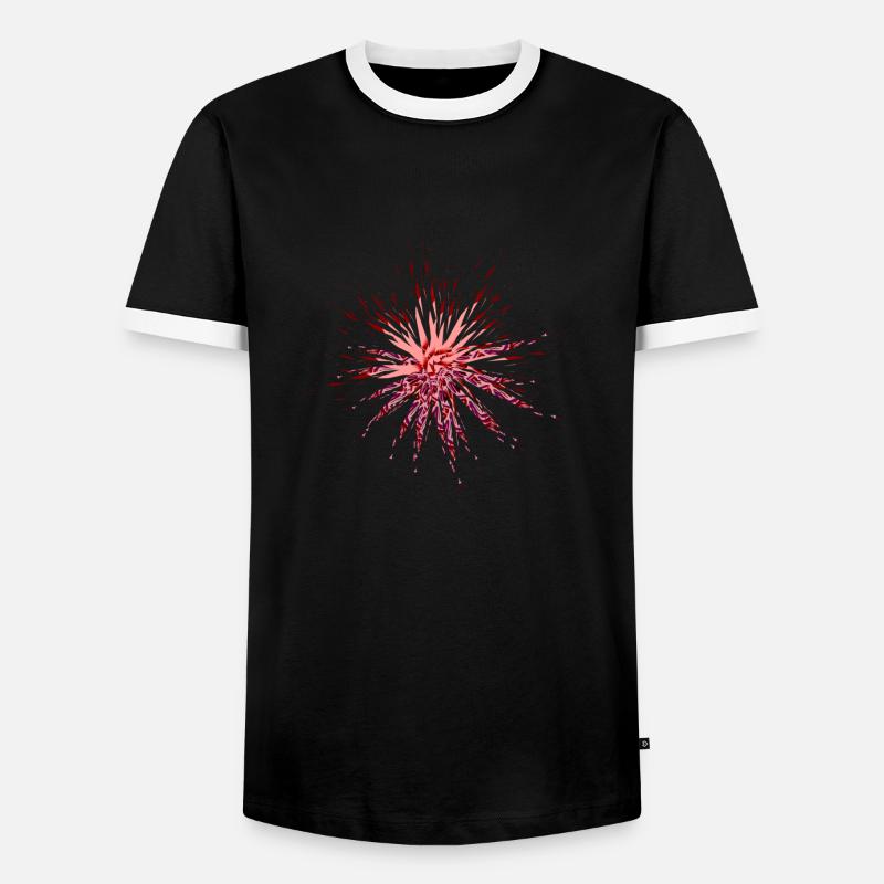 pattern symbol - Men's Ringer Shirt - black/white