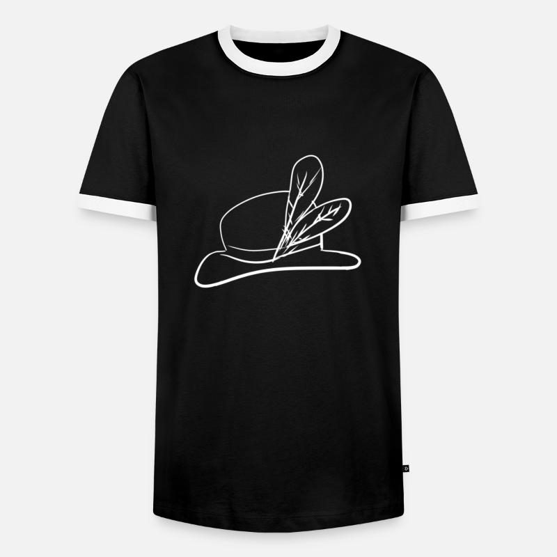 hat spring - Men's Ringer Shirt - black/white