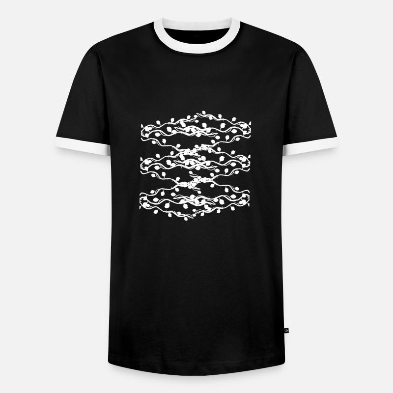 Pattern Abstract Sheets Symbol - Men's Ringer Shirt - black/white