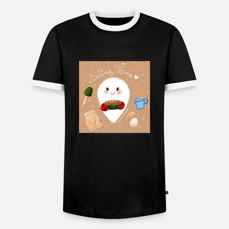 Bake - Men's Ringer Shirt - black/white