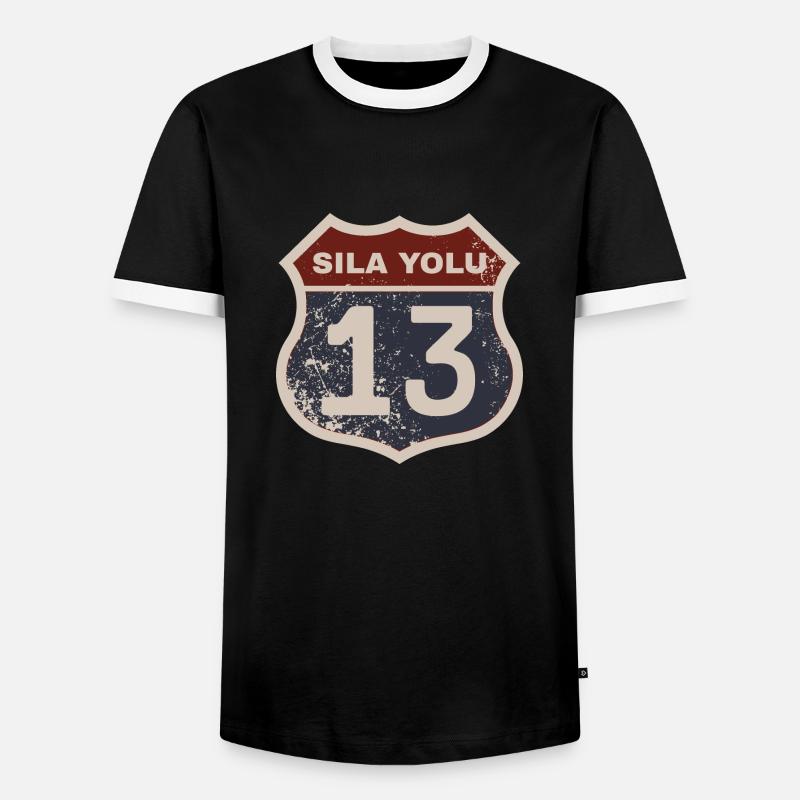Bitlis - Männer Kontrast-T-Shirt - Schwarz/Weiß