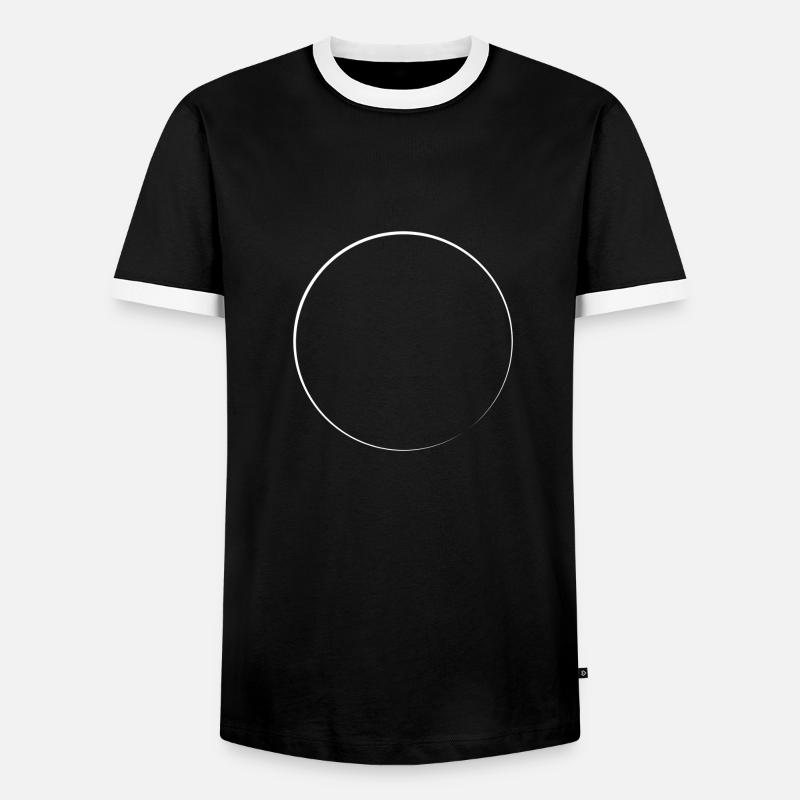 Circle shape icon - Men's Ringer Shirt - black/white