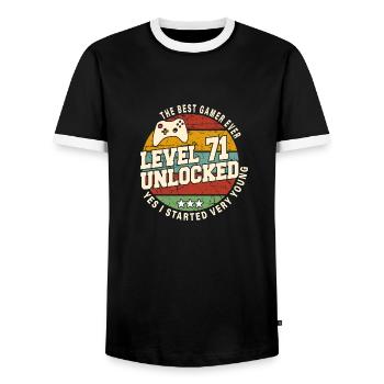 Original 1953 71e Anniversaire Cadeau Retro - T-shirt contrasté Homme - noir/blanc - Devant - AI Model Female 172 light (172cm) & AI Model Male 178 light (178cm)