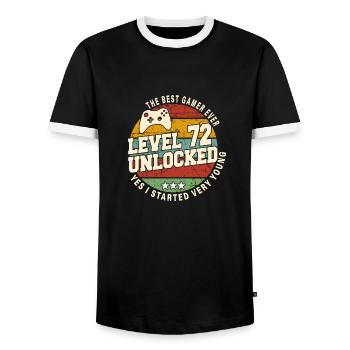 Original 1952 72e Anniversaire Cadeau Retro - T-shirt contrasté Homme - noir/blanc - Devant - AI Model Female 172 light (172cm) & AI Model Male 178 light (178cm)