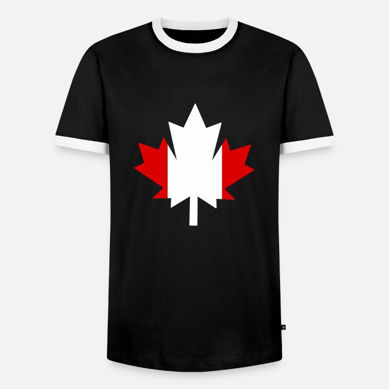 Canada Canada Maple Leaf - Men's Ringer Shirt - black/white