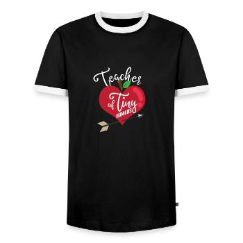 Lehrer Shirt - Herz Geschenk - Männer Kontrast-T-Shirt - Schwarz/Weiß - Vorne - AI Model Female 172 light (172cm) & AI Model Male 178 light (178cm)