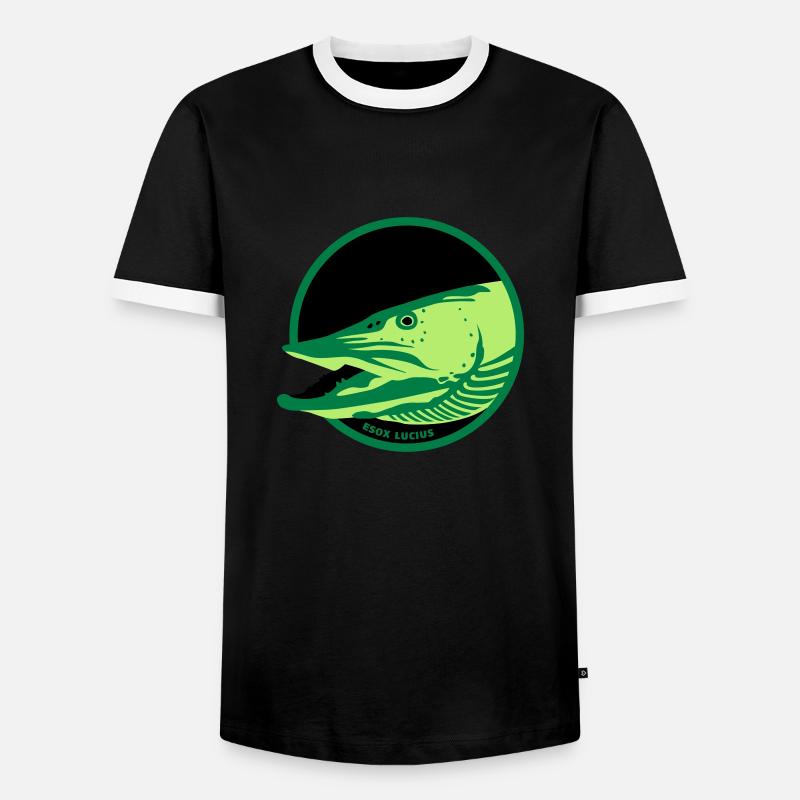 Pike - Men's Ringer Shirt - black/white