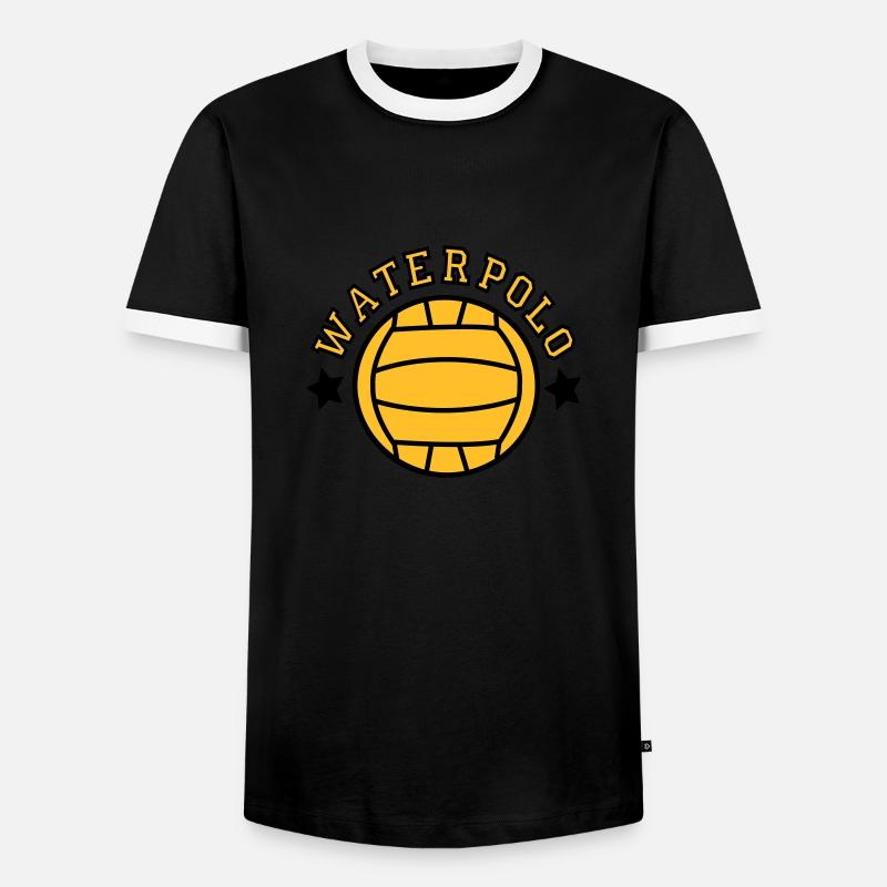 Waterpolo - Männer Kontrast-T-Shirt - Schwarz/Weiß