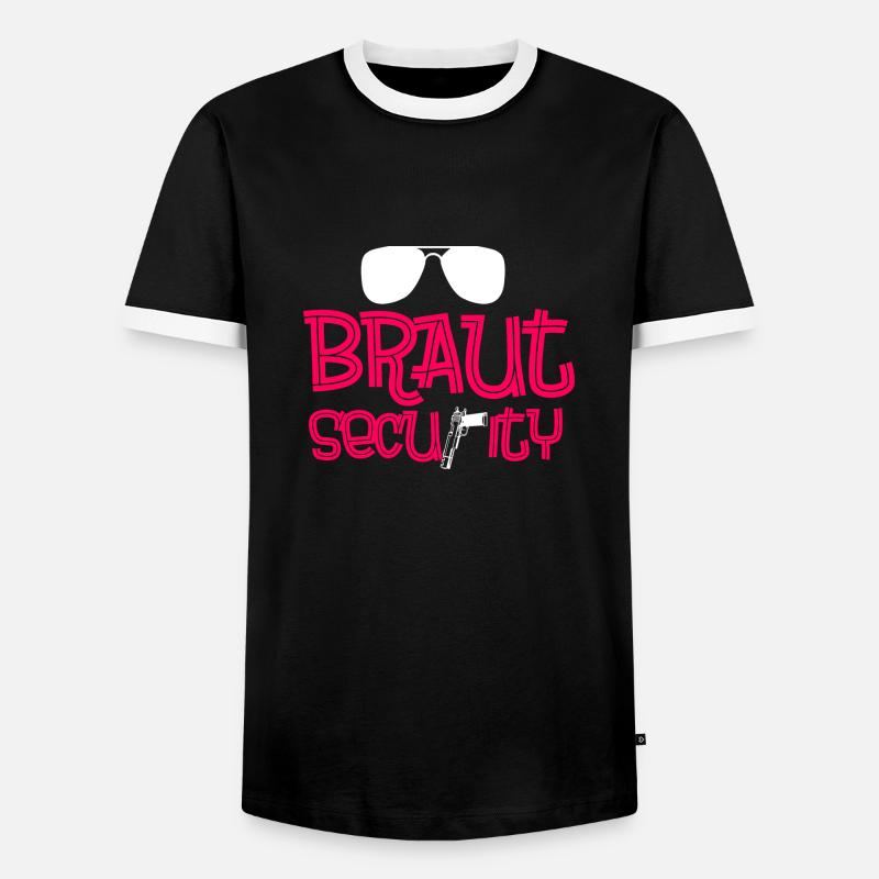 Braut security - Männer Kontrast-T-Shirt - Schwarz/Weiß