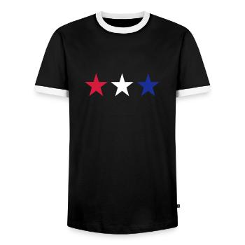 Niederlande - Holland - Männer Kontrast-T-Shirt - Schwarz/Weiß - Vorne - AI Model Female 172 light (172cm) & AI Model Male 178 light (178cm)