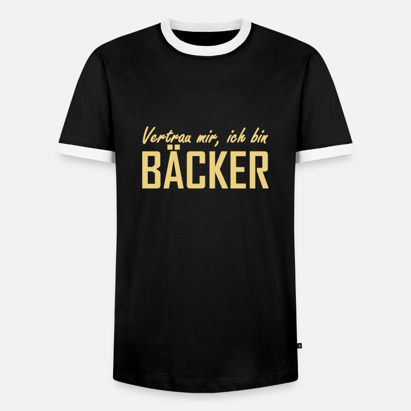 Bäcker - Männer Kontrast-T-Shirt - Schwarz/Weiß