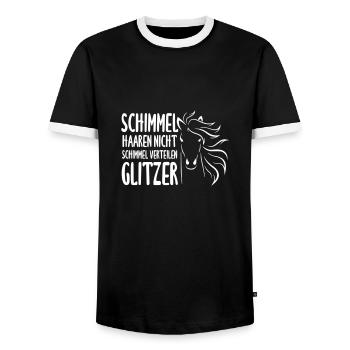 Schimmel Haaren nicht Schimmel verteilen Glitzer - Männer Kontrast-T-Shirt - Schwarz/Weiß - Vorne - AI Model Female 172 light (172cm) & AI Model Male 178 light (178cm)