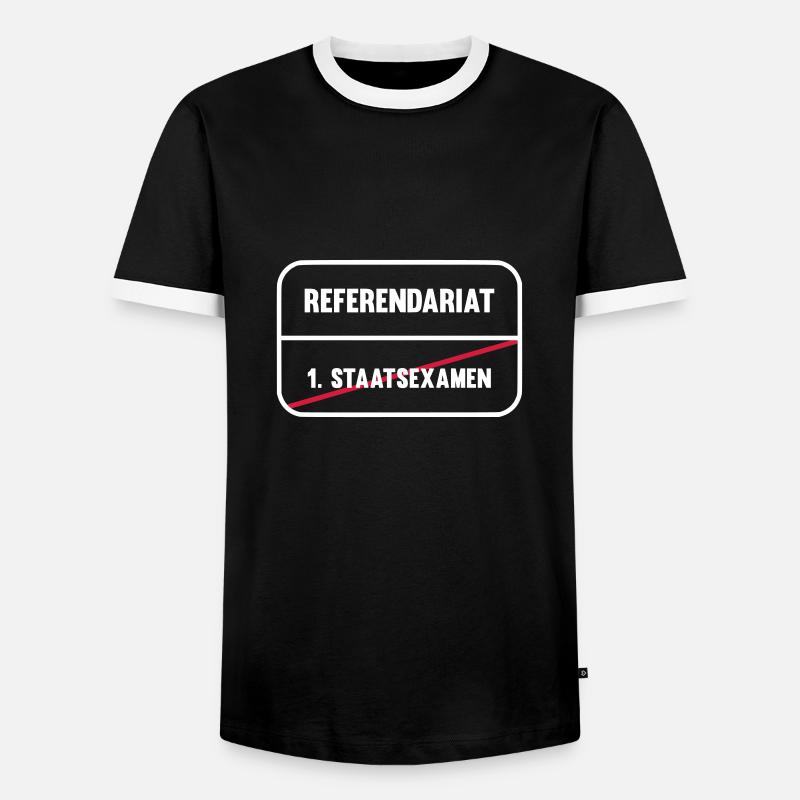 Referendariat Studium Lehramt oder Jura - Männer Kontrast-T-Shirt - Schwarz/Weiß