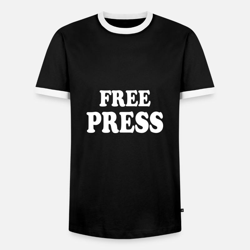 Free press - Männer Kontrast-T-Shirt - Schwarz/Weiß