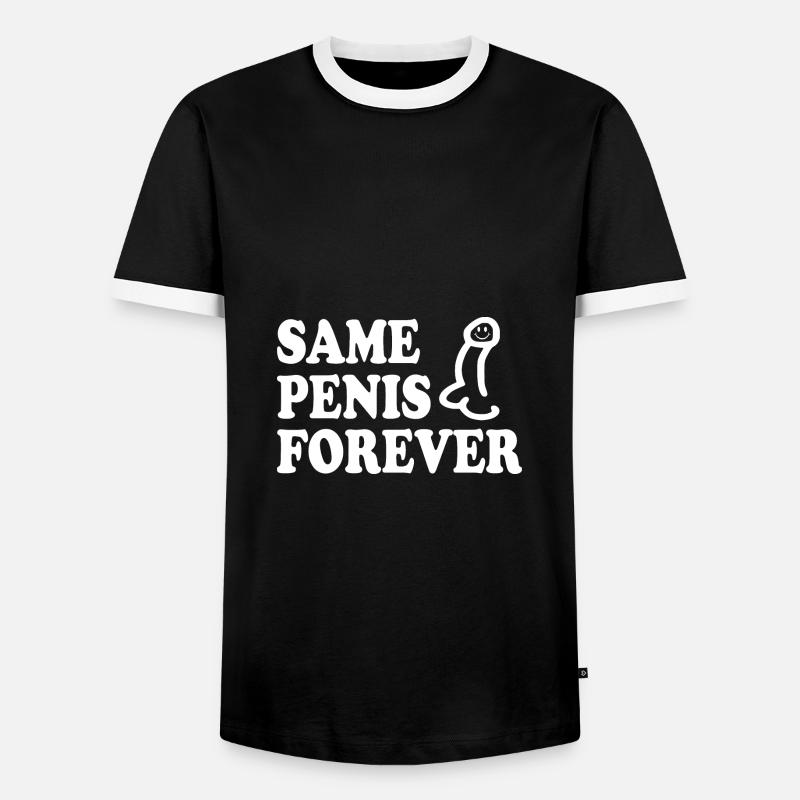 Same penis forever - Men's Ringer Shirt - black/white