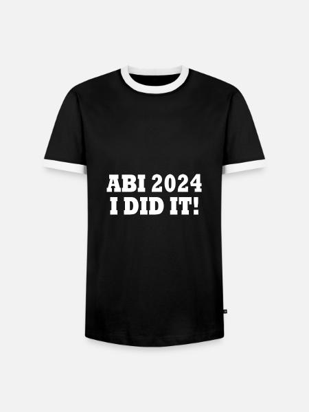 Abi 2024 - Männer Kontrast-T-Shirt - Schwarz/Weiß