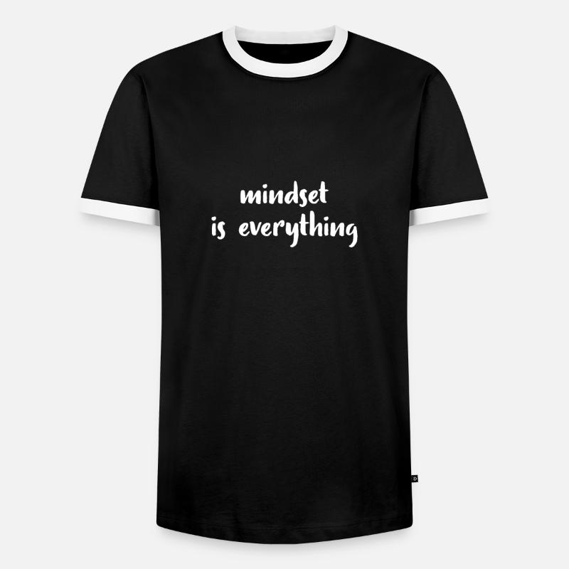 Mindset is everything - Men's Ringer Shirt - black/white
