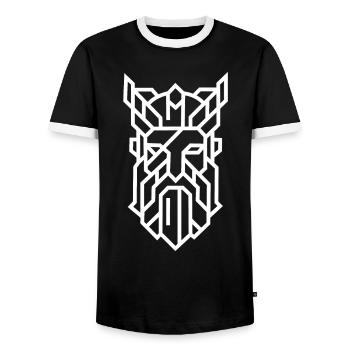 Odin | Wikinger, Thor, Kino, Film, lustige Sprüche - Männer Kontrast-T-Shirt - Schwarz/Weiß - Vorne - AI Model Female 172 light (172cm) & AI Model Male 178 light (178cm)