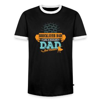Maurer Vater cooler Papa - Männer Kontrast-T-Shirt - Schwarz/Weiß - Vorne - AI Model Female 172 light (172cm) & AI Model Male 178 light (178cm)