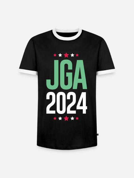 Jga 2024 Junggesellenabschied - Männer Kontrast-T-Shirt - Schwarz/Weiß