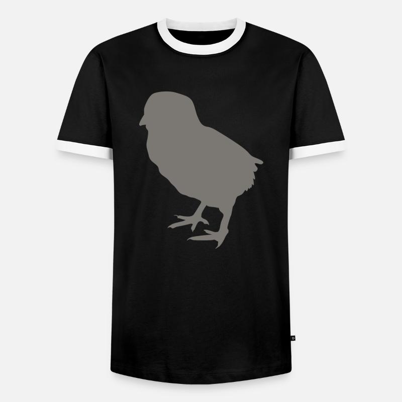 chick - Men's Ringer Shirt - black/white
