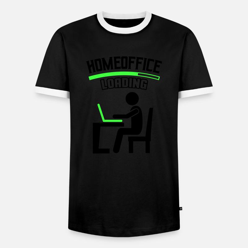Arbeit Büro Homeoffice Loading - Männer Kontrast-T-Shirt - Schwarz/Weiß