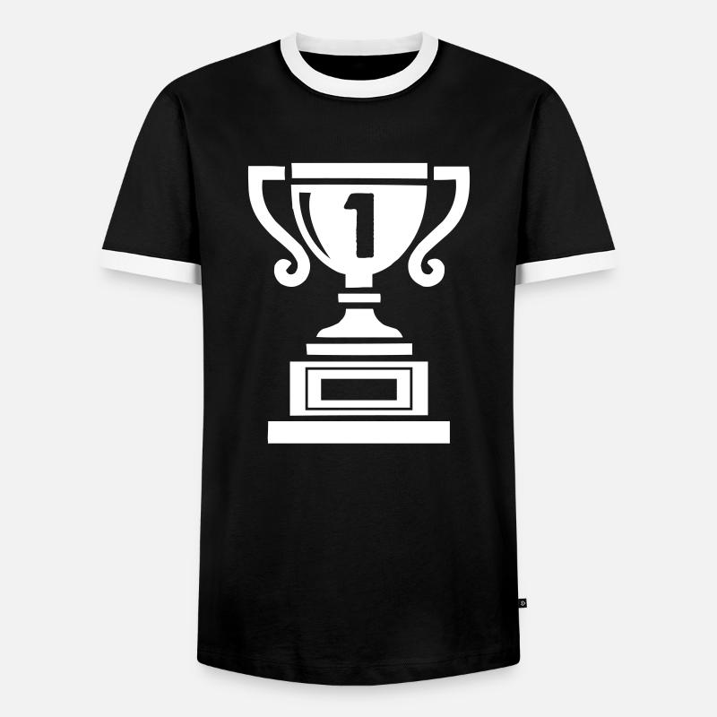 Cup 1 - Men's Ringer Shirt - black/white