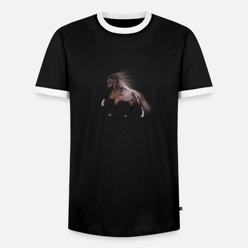 Pferd Geschenk Geschenkidee - Männer Kontrast-T-Shirt - Schwarz/Weiß