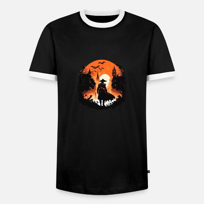 Scarcrow Hunter - Men's Ringer Shirt - black/white