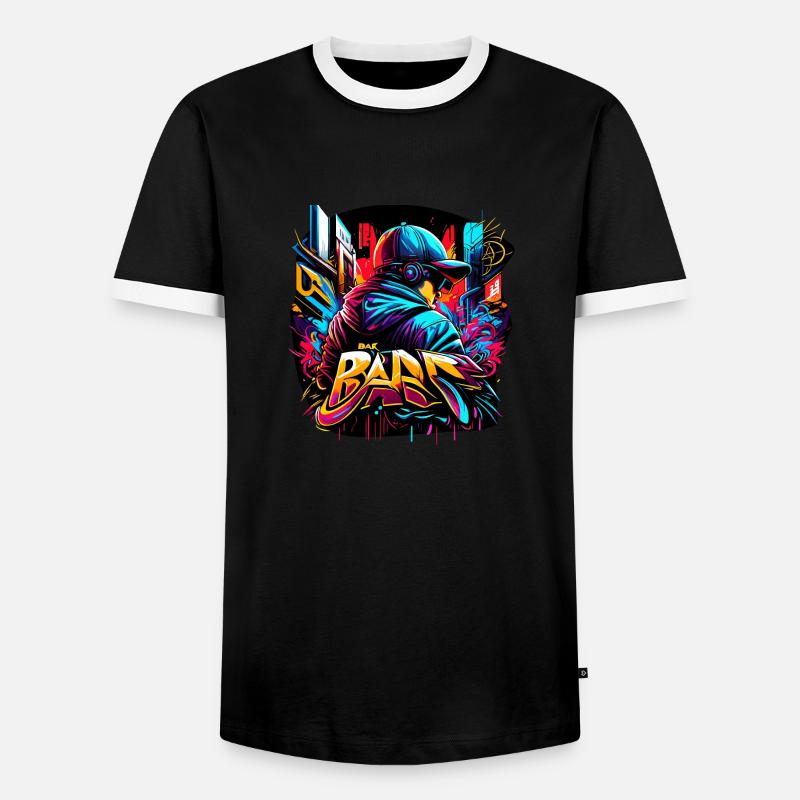 Graffitti Boy - Men's Ringer Shirt - black/white
