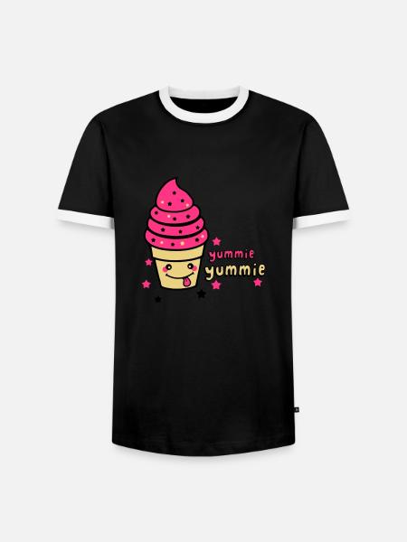 yummie yummie - Men's Ringer Shirt - black/white