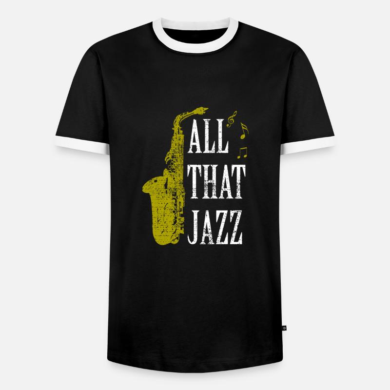 Sax Sax - Men's Ringer Shirt - black/white
