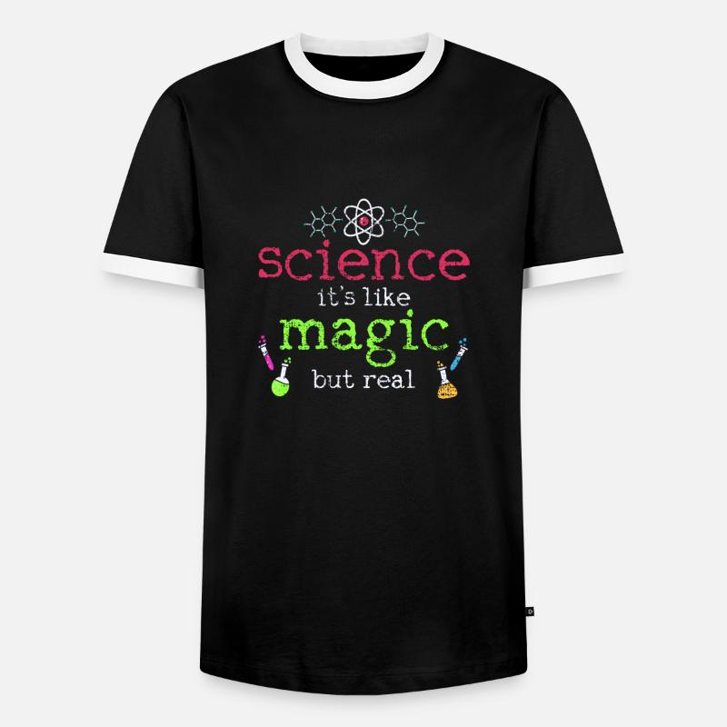 Science science science - Men's Ringer Shirt - black/white