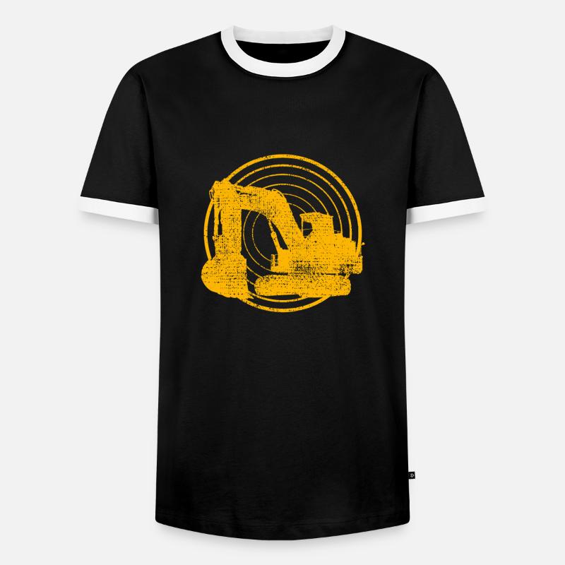 Bagger - Männer Kontrast-T-Shirt - Schwarz/Weiß