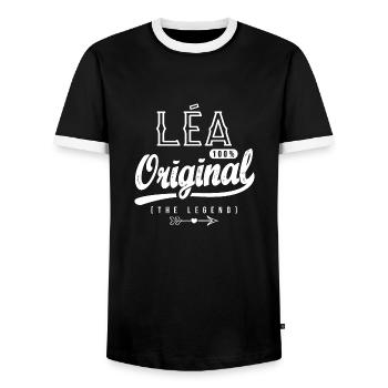 Vorname LEA personalisiertes Geschenk Weihnachtsgeburtstag - Männer Kontrast-T-Shirt - Schwarz/Weiß - Vorne - AI Model Female 172 light (172cm) & AI Model Male 178 light (178cm)