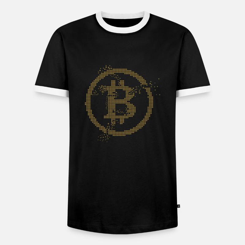Bitcoin - Men's Ringer Shirt - black/white