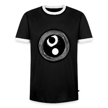 Yin Yang Signe Symbole Paix Bonheur Vecteur 8 - T-shirt contrasté Homme - noir/blanc - Devant - AI Model Female 172 light (172cm) & AI Model Male 178 light (178cm)