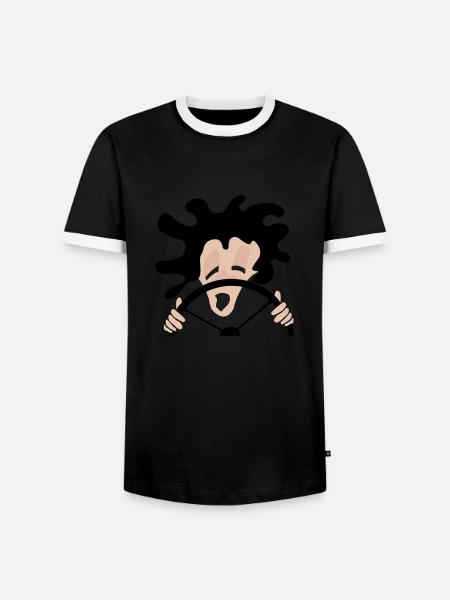 driver - Men's Ringer Shirt - black/white