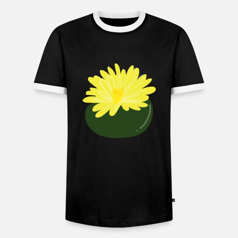 Fleur de Lithops1 - T-shirt contrasté Homme - noir/blanc