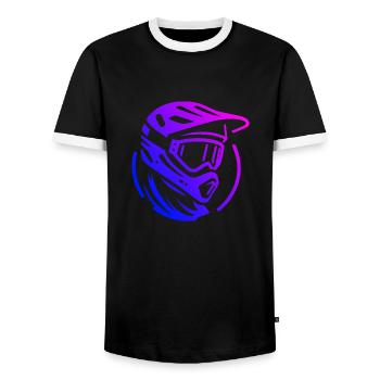 Cyclisme VTT Homme Cyclisme VTT - T-shirt contrasté Homme - noir/blanc - Devant - AI Model Female 172 light (172cm) & AI Model Male 178 light (178cm)