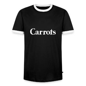 Carrots - Männer Kontrast-T-Shirt - Schwarz/Weiß - Vorne - AI Model Female 172 light (172cm) & AI Model Male 178 light (178cm)