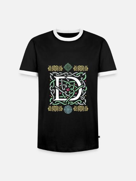 D - Männer Kontrast-T-Shirt - Schwarz/Weiß
