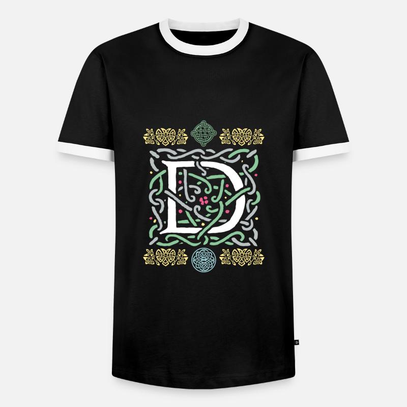 D - Men's Ringer Shirt - black/white