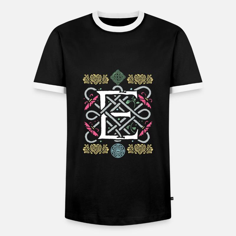 E - Men's Ringer Shirt - black/white