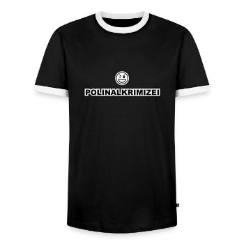 polinalkrimizei - Männer Kontrast-T-Shirt - Schwarz/Weiß - Vorne - AI Model Female 172 light (172cm) & AI Model Male 178 light (178cm)