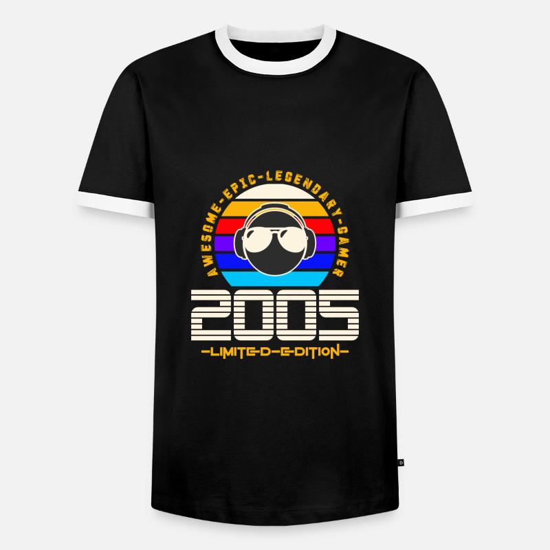2005 - Men's Ringer Shirt - black/white