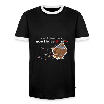 Shrimp Collector Design für stolze Shrimp Fans - Männer Kontrast-T-Shirt - Schwarz/Weiß - Vorne - AI Model Female 172 light (172cm) & AI Model Male 178 light (178cm)