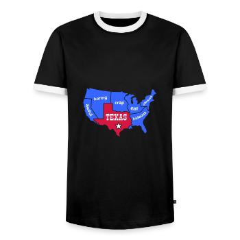 US-Bundesstaaten Texas Design für stolze Texaner - Männer Kontrast-T-Shirt - Schwarz/Weiß - Vorne - AI Model Female 172 light (172cm) & AI Model Male 178 light (178cm)