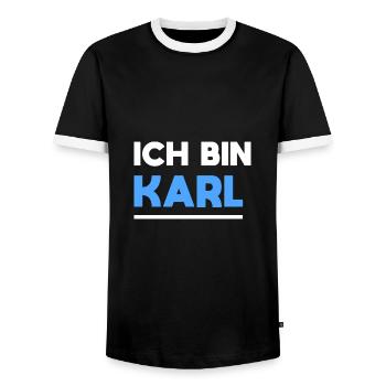 Karl Name Spruch für stolze Karls - Männer Kontrast-T-Shirt - Schwarz/Weiß - Vorne - AI Model Female 172 light (172cm) & AI Model Male 178 light (178cm)